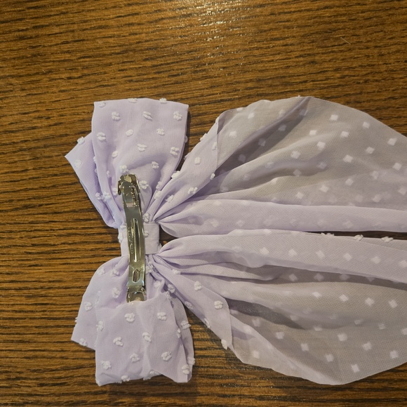 Chic Lavender Bow Hair Clip - Picture 3 of 4